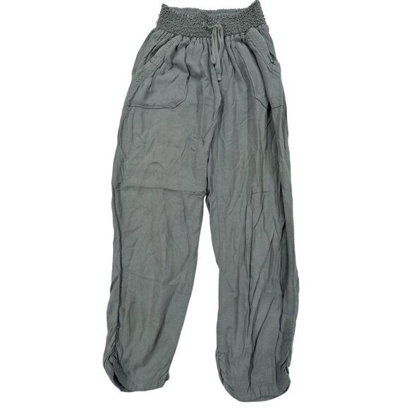 Vintage REWASH Brand Womens Relaxed Fit Olive Green Smocked Waist Pants S - Picture 1 of 8